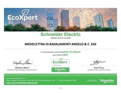 Medielettra Partner EcoXpert Schneider Electric 2021