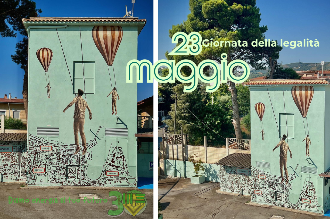 23 Maggio–Giornata della Legalità: Medielettra apre le porte al murale “Vento Nuovo”